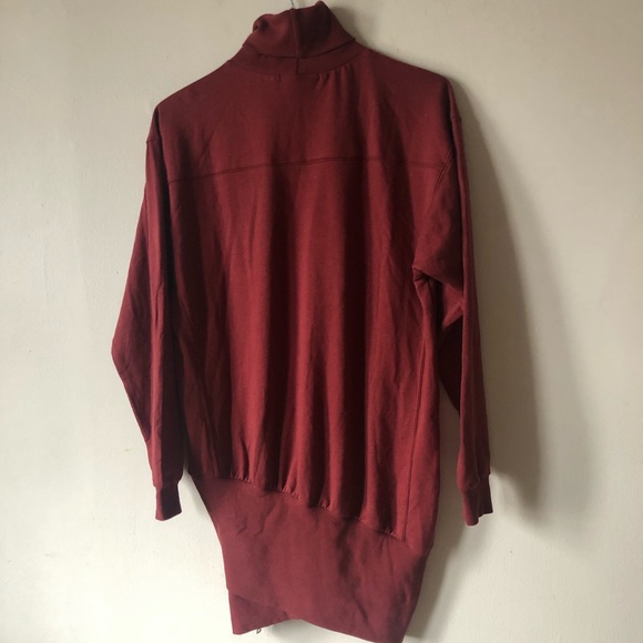 ❤️Young Fabulous and Broke Long Sweatshirt Turtleneck Sweater Mini Dress Zipper - Picture 3 of 7